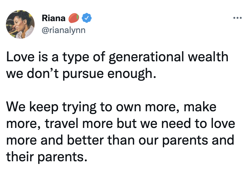 riana lynn tweet love